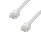 Erard - Cordon RJ11 - 5m - M/M - haut-débit ADSL - gaine pvc plate blanche