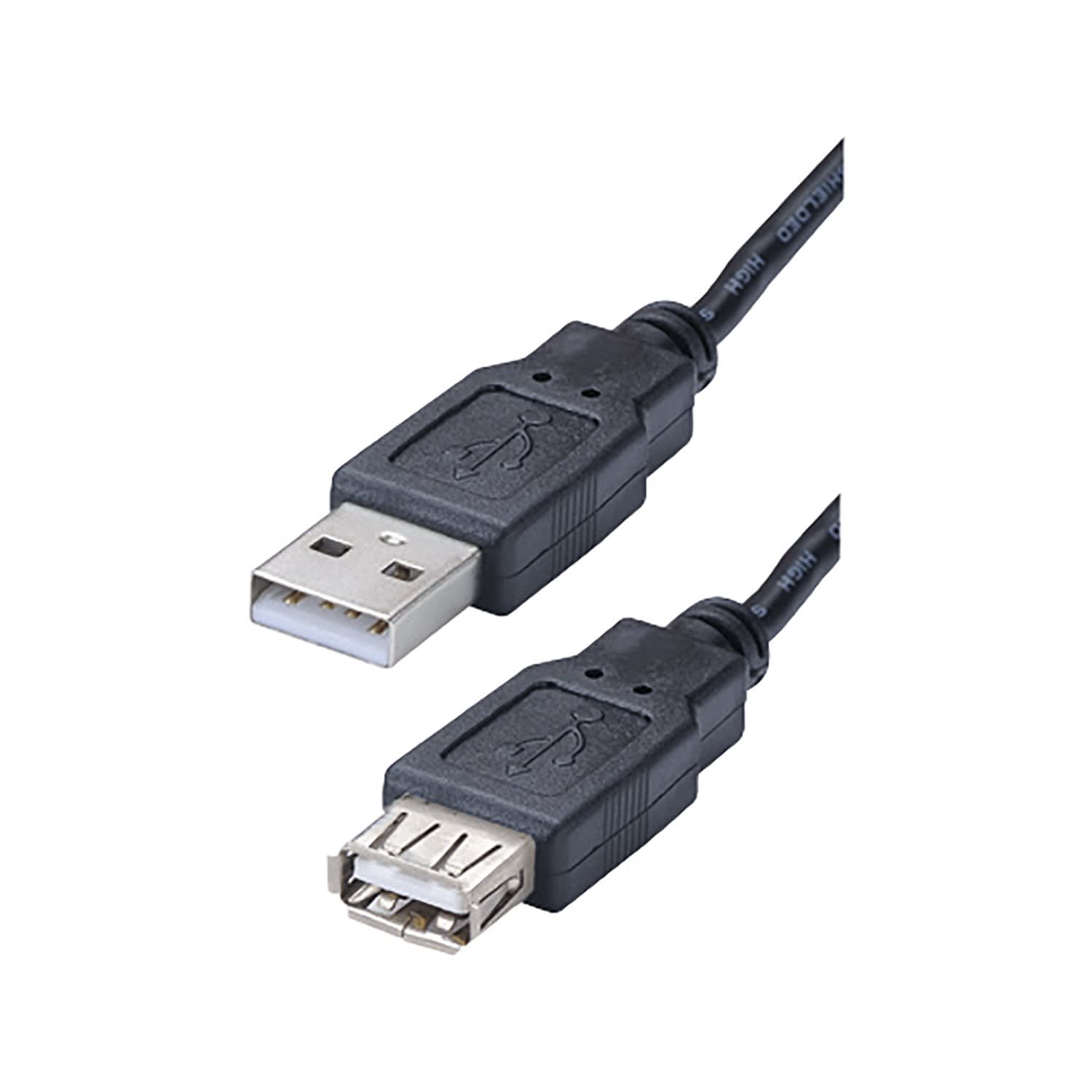 Erard - Cordon USB - 1m80 - 2.0 - A mâle / femelle - noir