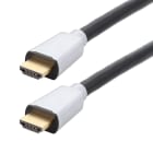 Erard - Cordon HDMI PREMIUM A M/M - 8K - or - prises métal - gaine noire - 7,5m