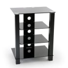 Erard - CUB HIFI - meuble ouvert, 4 plateaux verres sérigraphiés Noir de 600