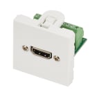 Erard - Plastron 2 modules - HDMI F/20 borniers à vis numérotés - Full HD - 45x45 mm