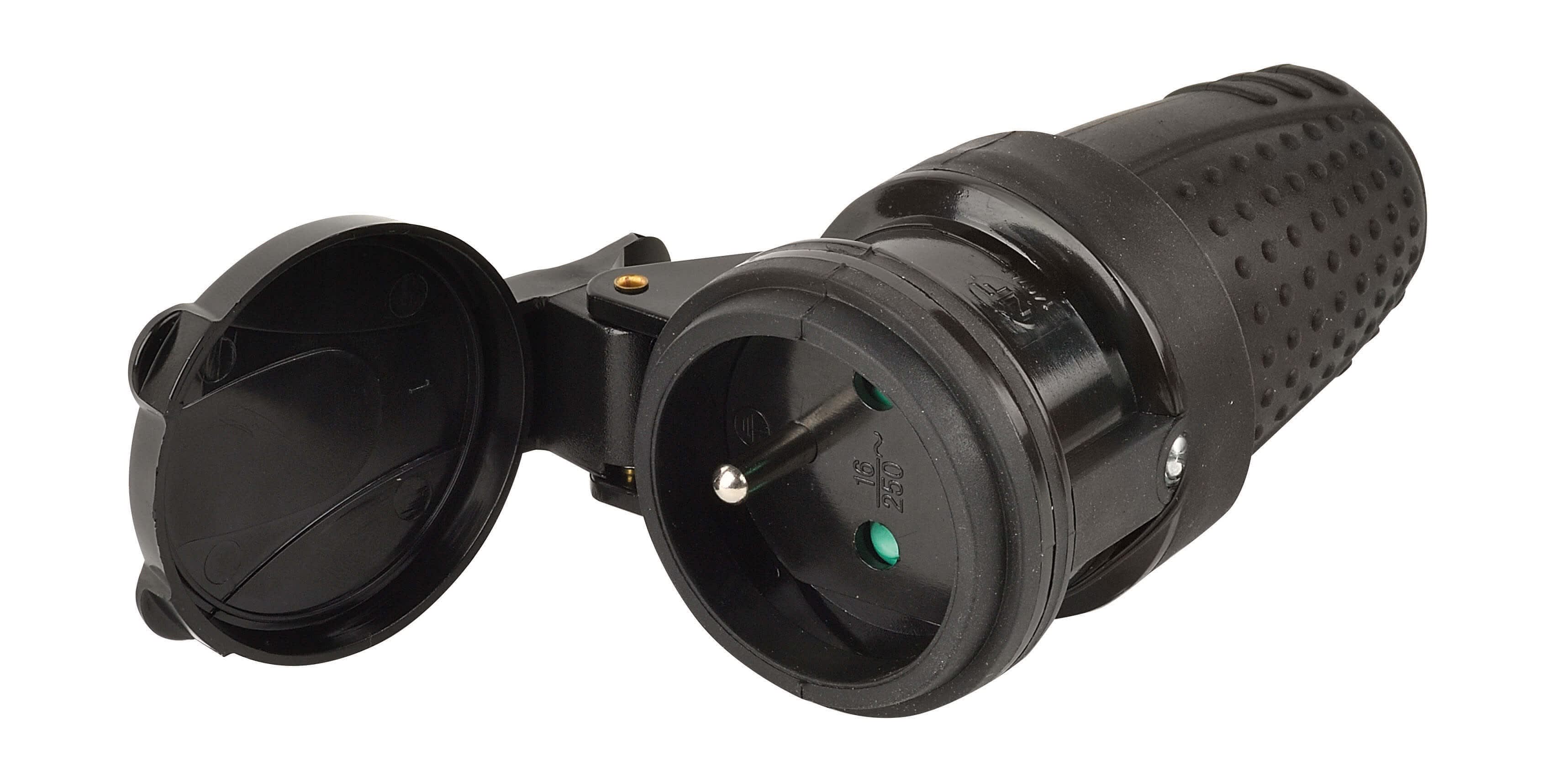 Erard - prises électrique 230V (2 P+T) F - 16A - IP44 - NF - noire - à monter