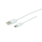 Erard - Cordon USB 2.0 - A M / C M - 3A - 480 mbps - blanc - 1m
