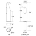 Thorn - Lanterne LED éclairage routier - URBA BOLLARD BASE MPL
