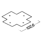 Thorn - Cache de jonction en croix - RAILS - ABD-PL VERB-K 3PH/L3+DALI WH