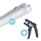 Thorn - Lot de 10 étanches LED JULIE FLEX 1500 6300 840 IP65 96700015 + 1 pince à dénude