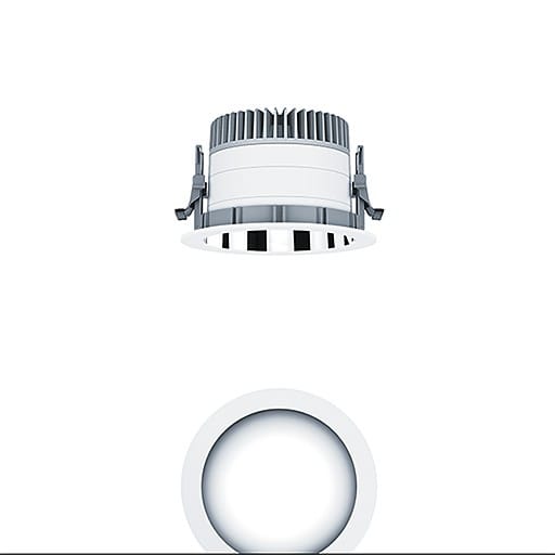 Thorn - Plafonnier encastré à LED - PANOS EVO R150H 15W LED830 WV0-10 AL WH