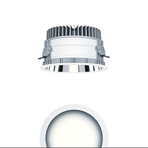 Thorn - Plafonnier encastré à LED - PANOS EVO R200H 19W LED840 WV0-10 AL WH
