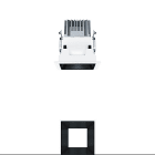 Thorn - Plafonnier encastré à LED - PANOS - P-INF Q100H LED750-940 LDO BK TL