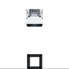 Thorn - Plafonnier encastré à LED - PANOS - P-INF Q100L LED500-940 LDO BK TL