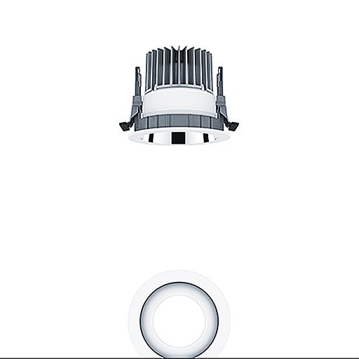 Thorn - Plafonnier encastré à LED - PANOS EVO R100L 15W LED830 WV0-10 AL WH