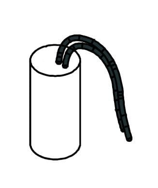 Faac - condensateur 16 µf 250v avec cable 180mm.