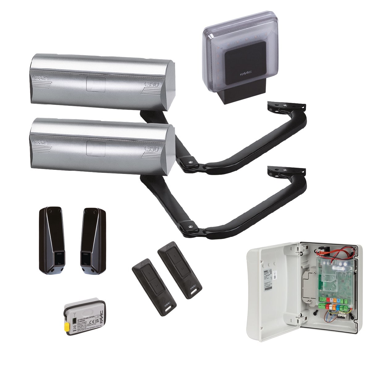 Faac - MAGNUM Kit Automatisme Portail battant à bras articulé/opérateur 24V/vantail 3m