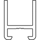Faac - profile vertical tk20 perfore pour vantail fixe 5100mm anodise