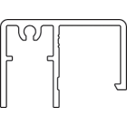 Faac - profile vertical tk20 pour vantail fixe partie avant pour etancheite 5200mm