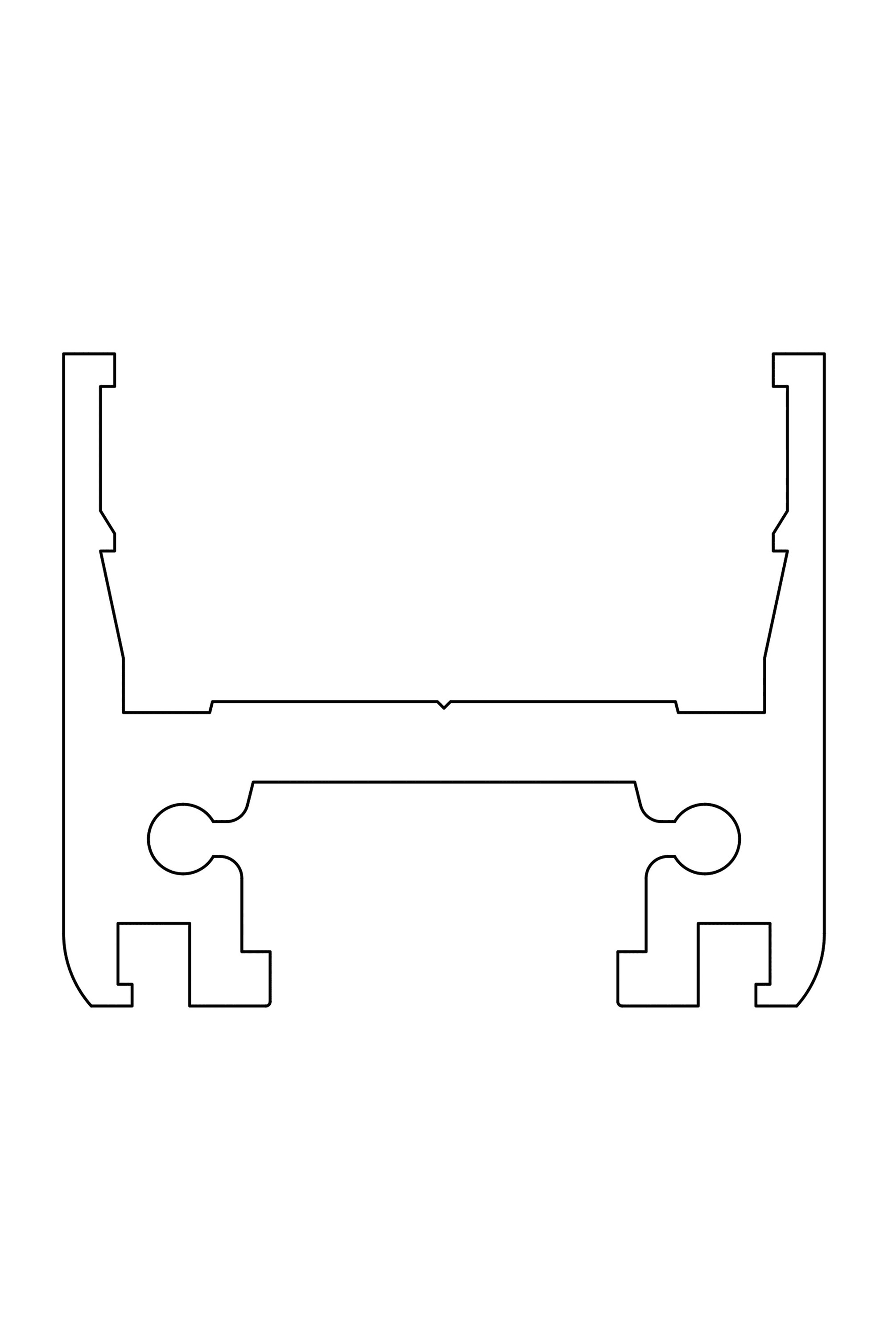 Faac - profile vertical tk35 compact 5500mm alu naturel