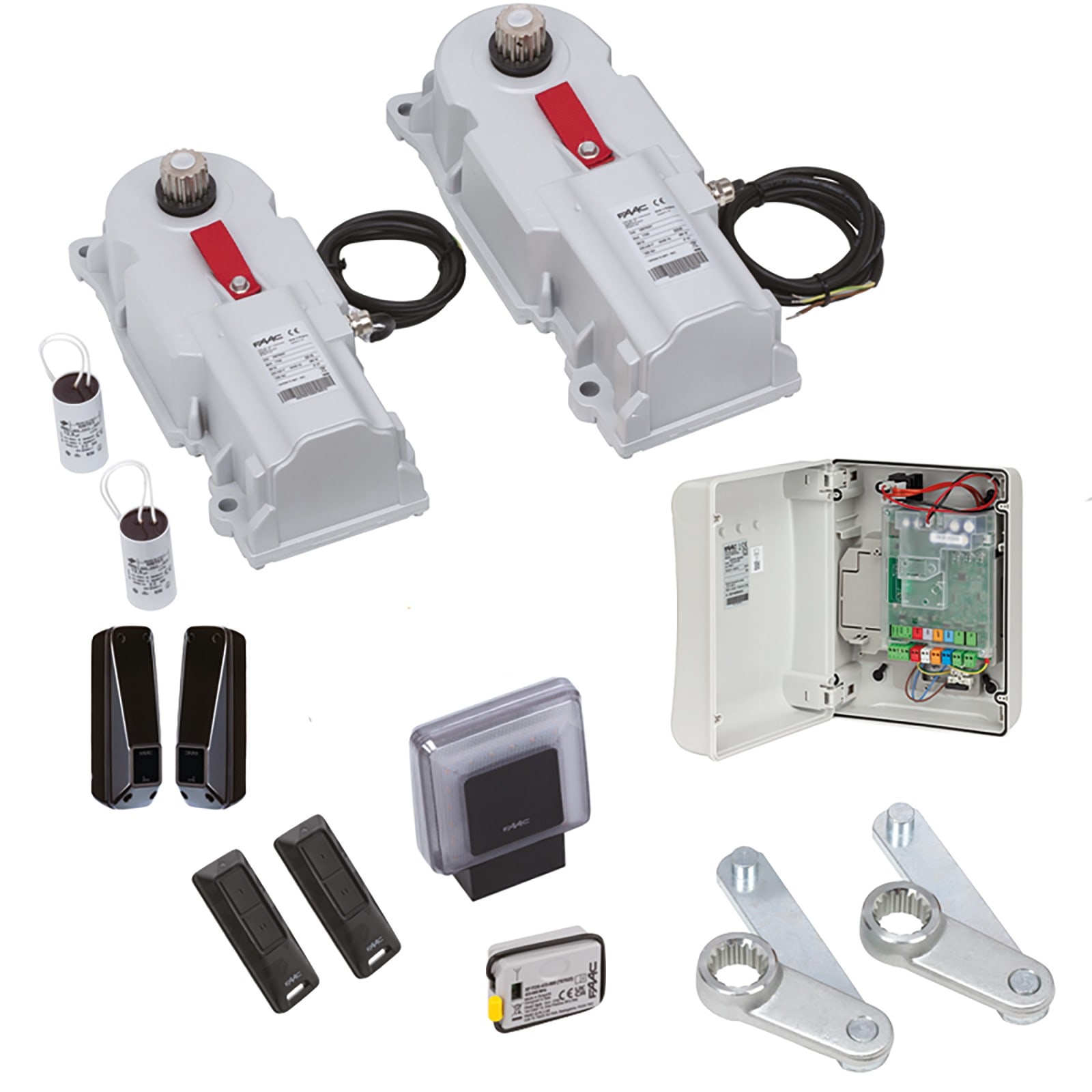Faac - POWER Kit enterré, vantail max 3,5m. Opérateurs 770N. 24V. Kit Sans caisson