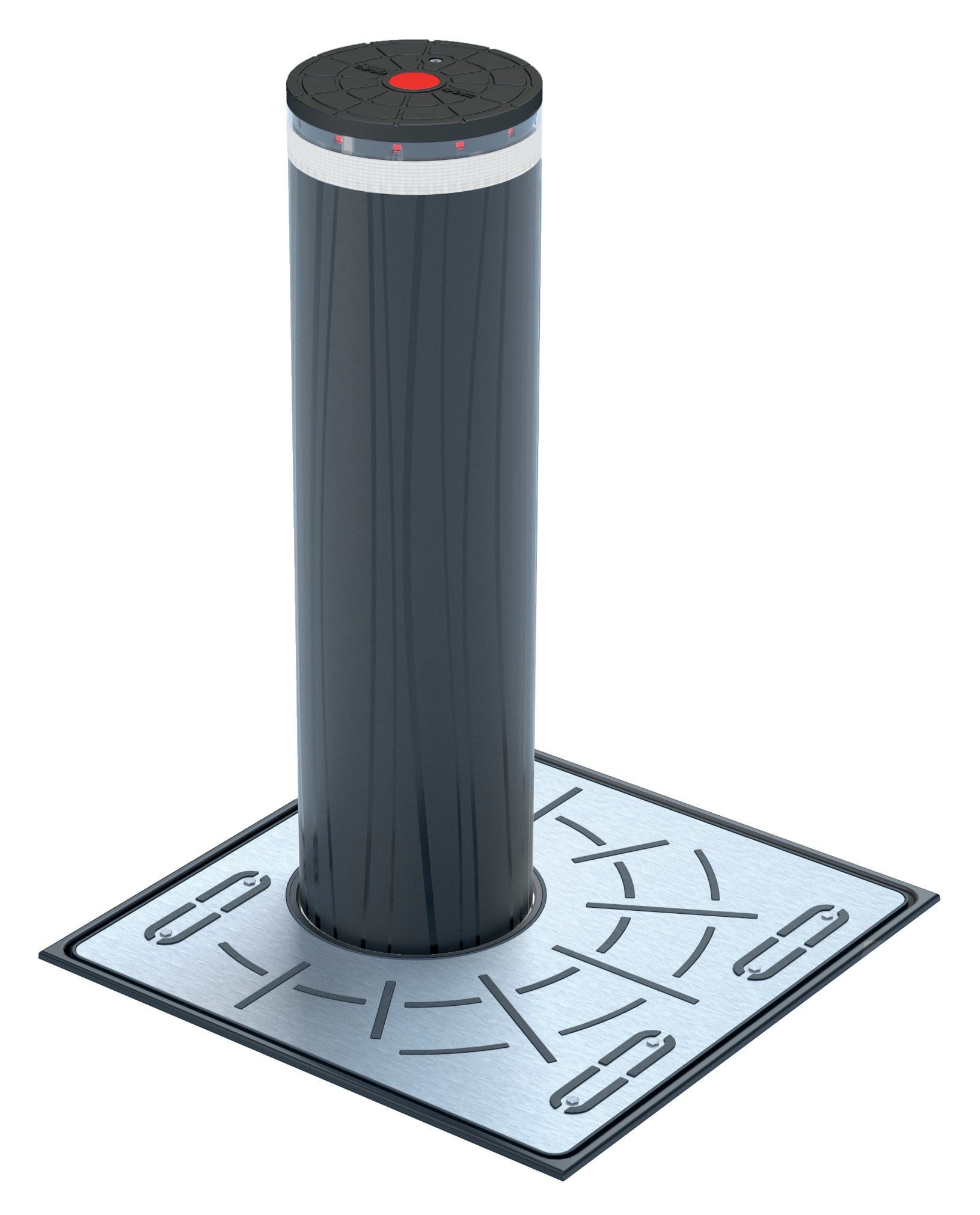 Faac - js48 ha efo h1000mm acier peint ral7021 avec led et cylindre.