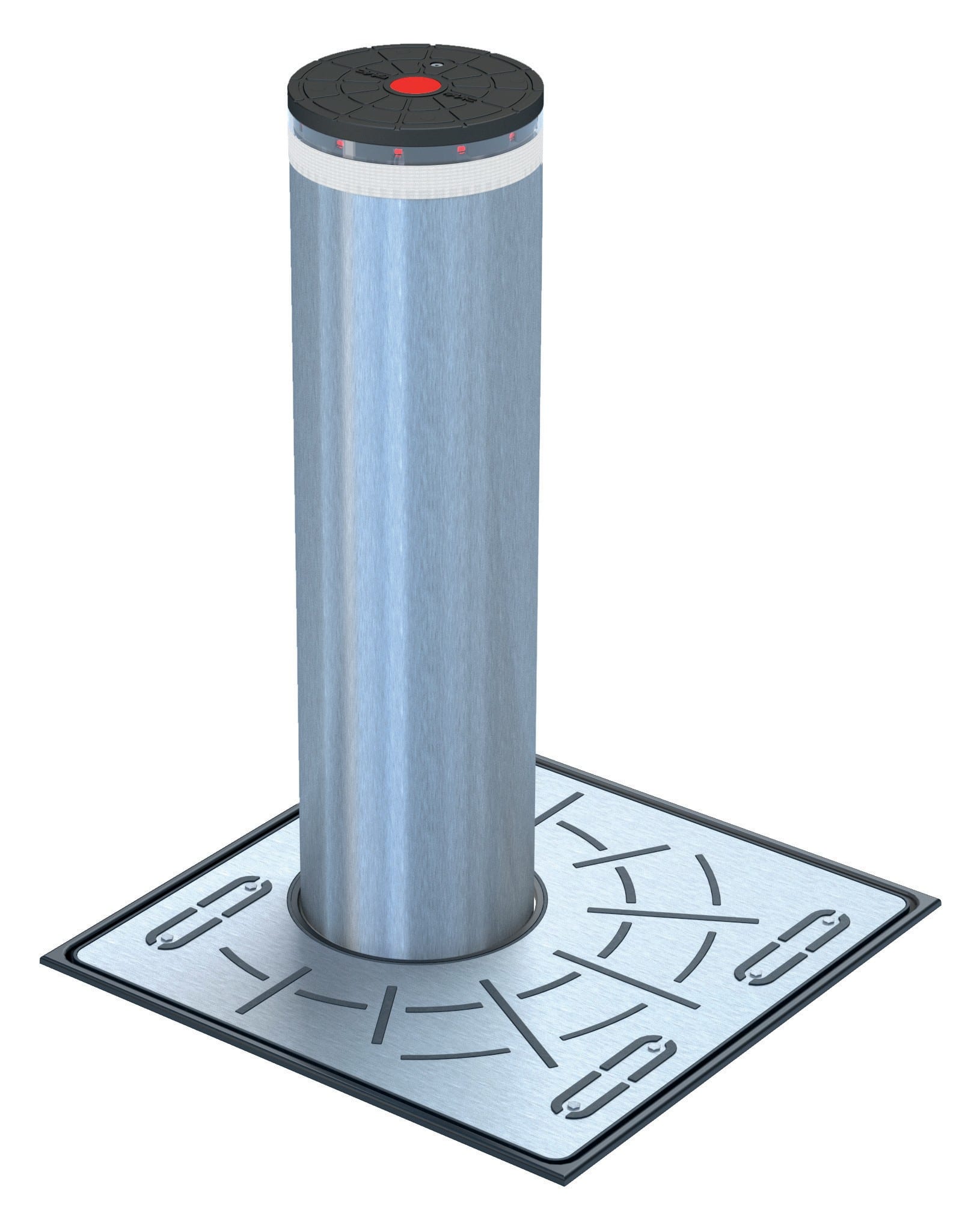 Faac - js80 ha h1000mm acier inox aisi 316 avec led et cylindre.