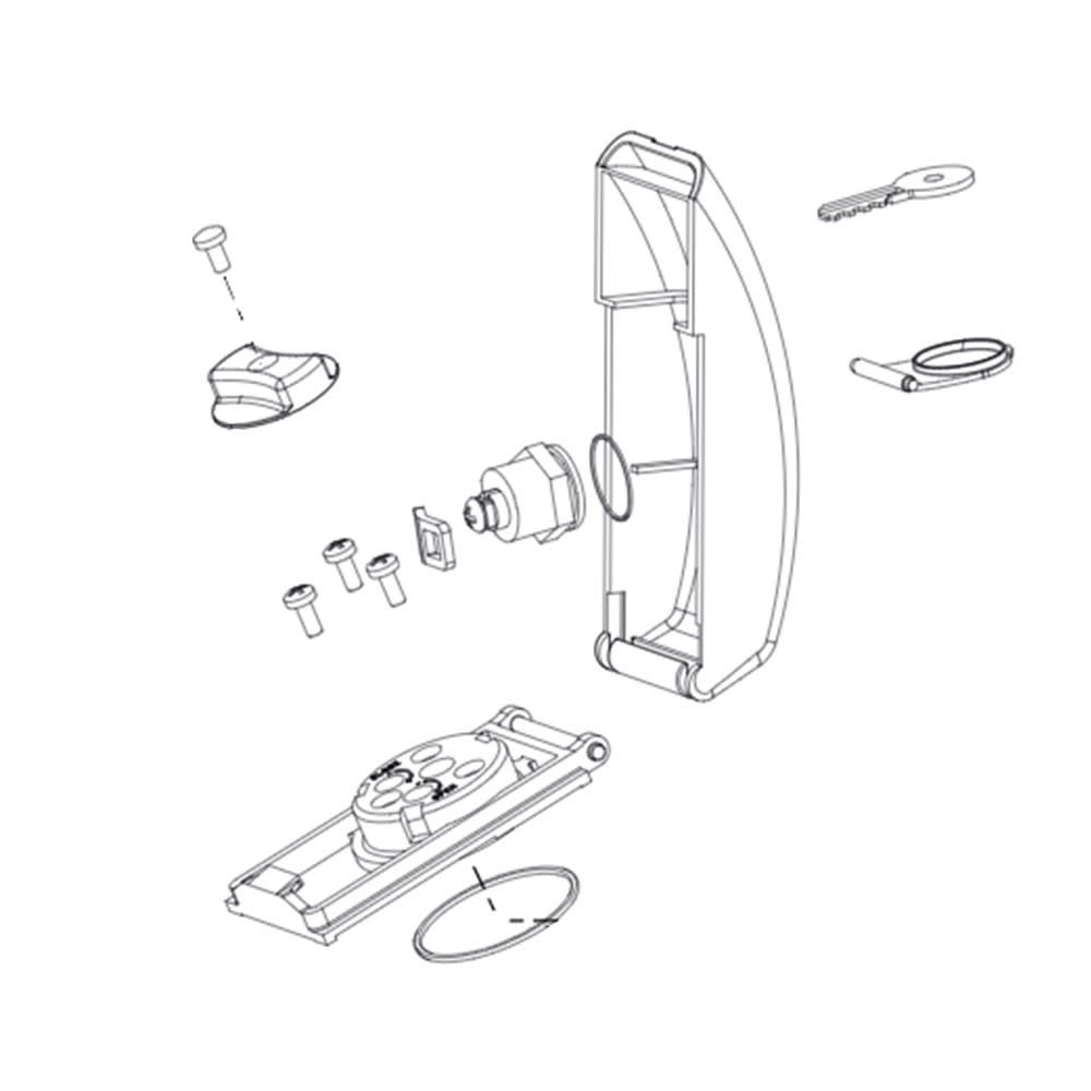 Faac - 400/422 - deverrouillage exterieur (systeme complet avec cle)