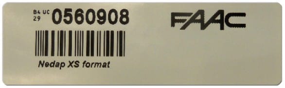 Faac - tag uhf 868 adhesif 90x27mm