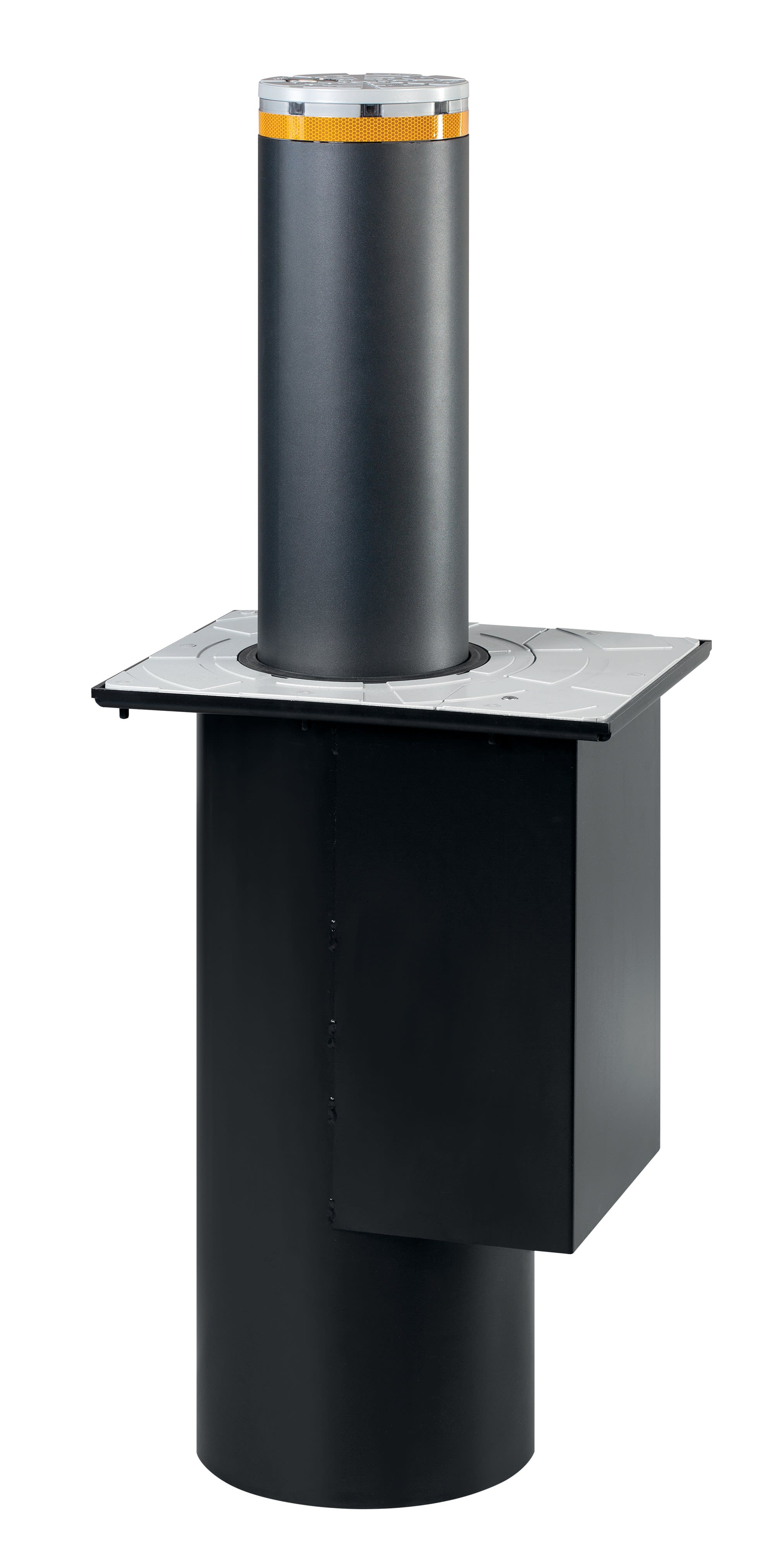 Faac - j200 sa h600mm acier peint ral7021 avec cylindre et cle de deverrouillage.