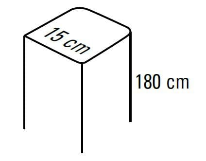 Faac - s2500i - poteau en aluminium l15xh180cm brut