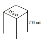 Faac - s2500i - poteau en aluminium l15xh200cm. ral a choisir.