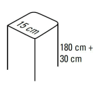 Faac - s2500i - poteau en aluminium l15xh180cm brut. a sceller.