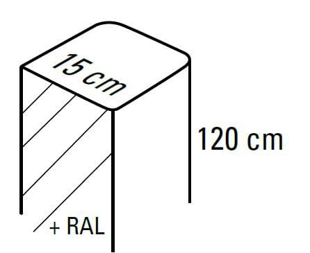 Faac - c4000i - poteau en aluminium l15xh120cm. ral a choisir. a encastrer.