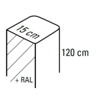 Faac - c4000i - poteau en aluminium l15xh120cm. ral a choisir. a encastrer.