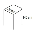 Faac - c4000i - poteau en aluminium l15xh140cm brut. a encastrer.