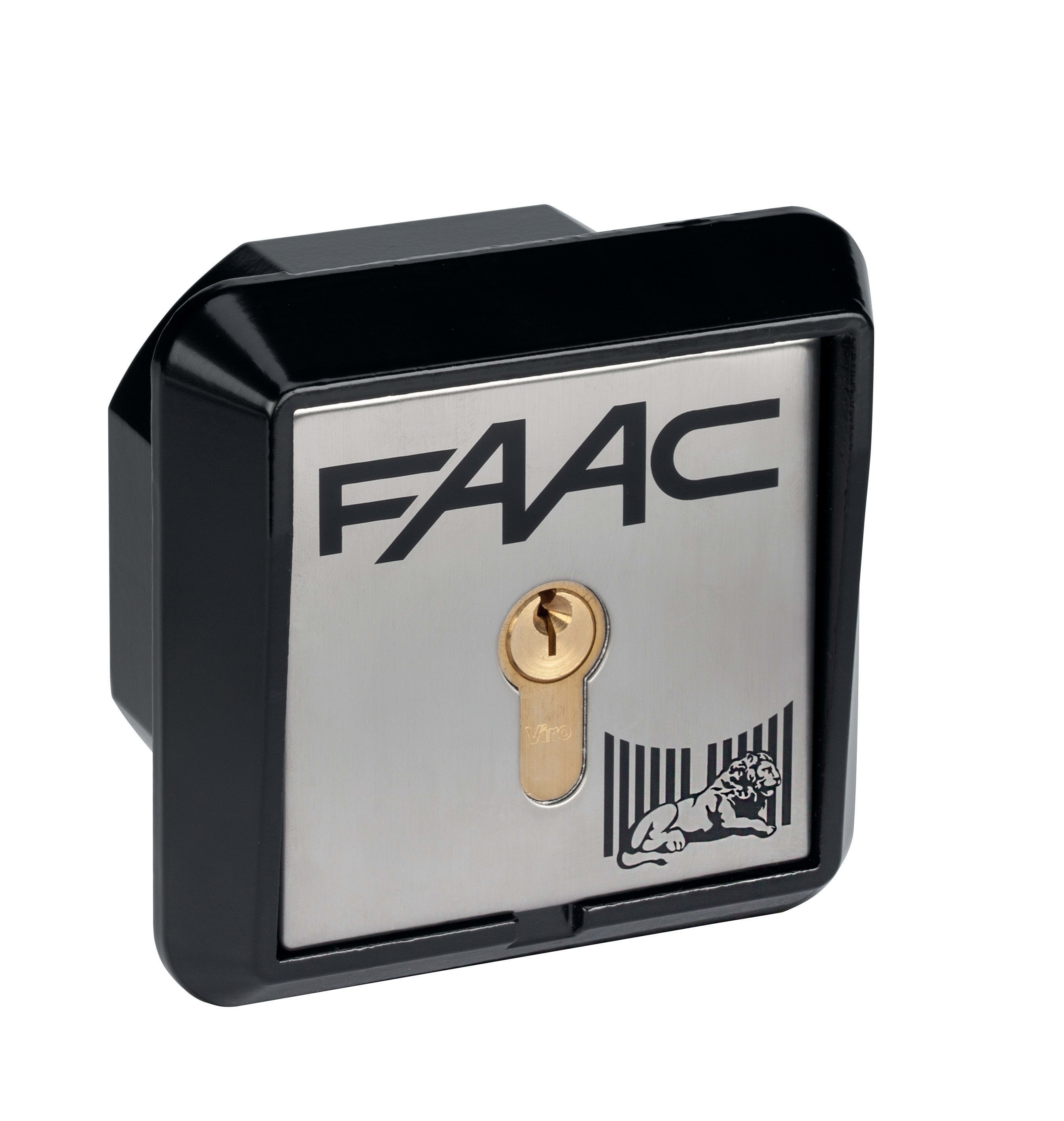 Faac - contacteur a cle t21 a cable encastre - 2 contacts