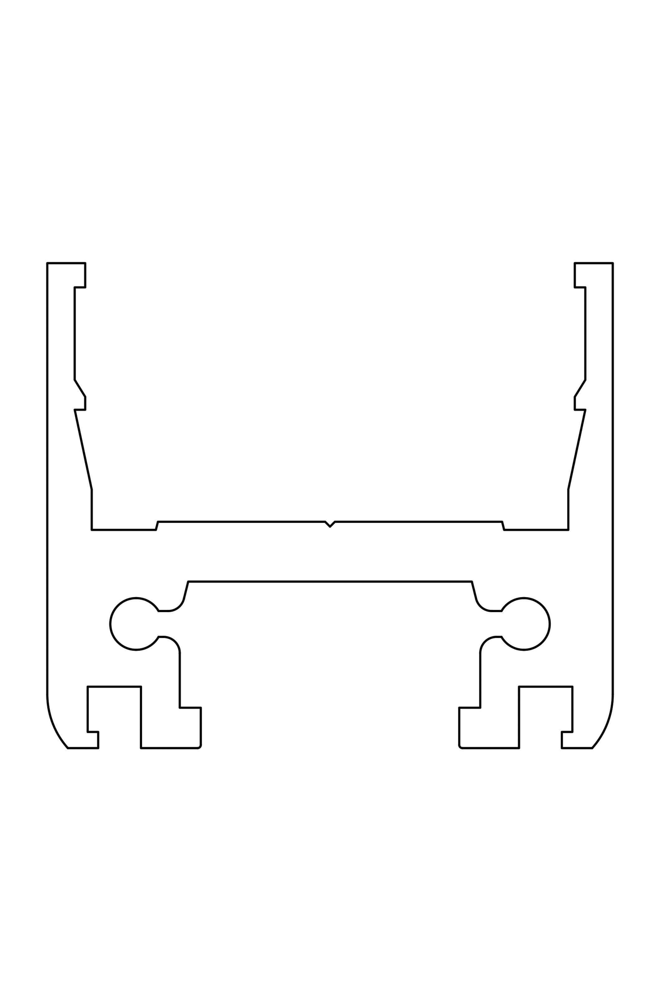 Faac - profile vertical tk35 compact 5500mm alu naturel