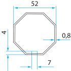 Faac - tm2 adaptateur ad45 pr tube octo 52