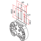 Faac - tm2 sup45 - clip support monobloc_1pc