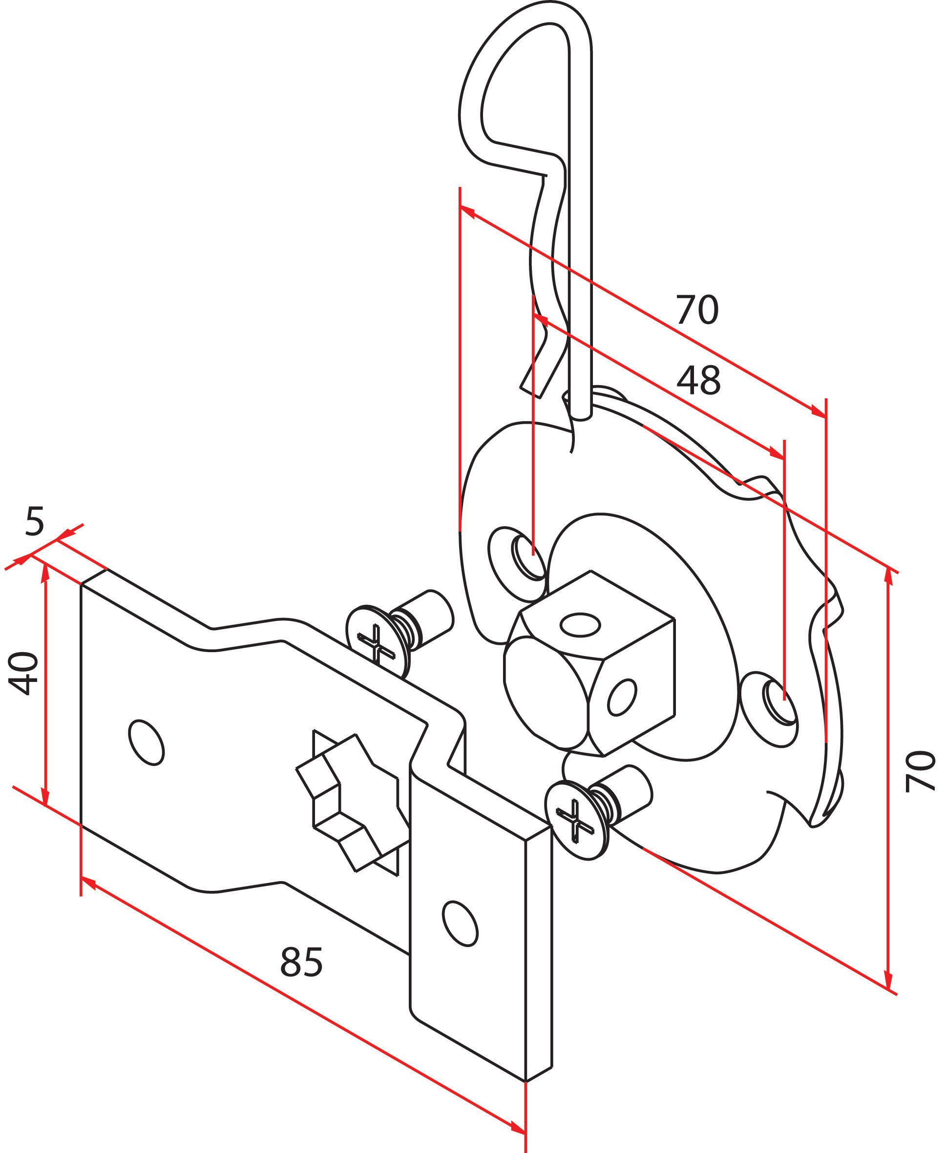 Faac - tm2 sup58 - omega+sq.pin support_1pc