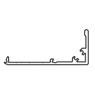 Faac - chicane pour profile vertical tk35 compact 5500mm alu naturel