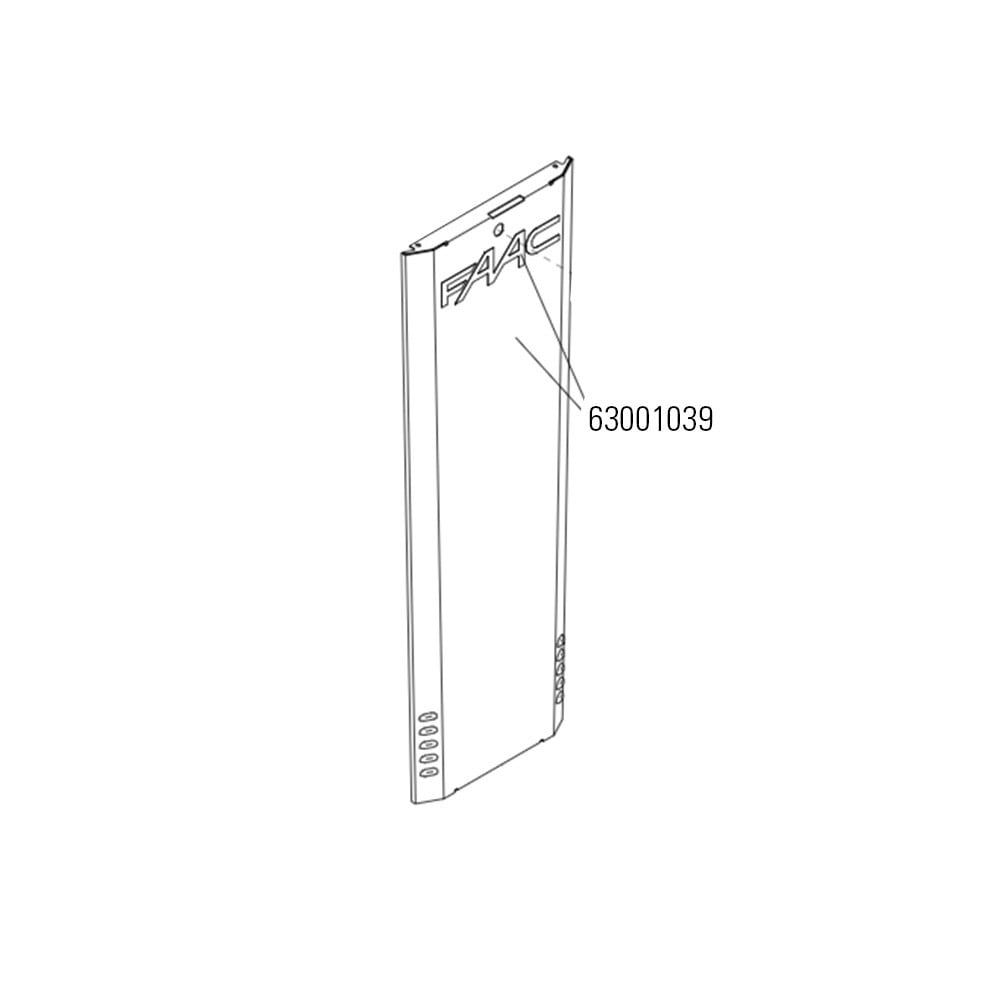 Faac - b614 - porte rouge. piece detachee pour coffre de barriere b614
