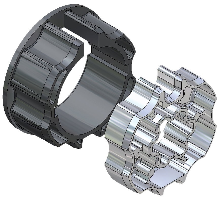 Faac - tm2 58 - adapt.tube rond ogive 85mm