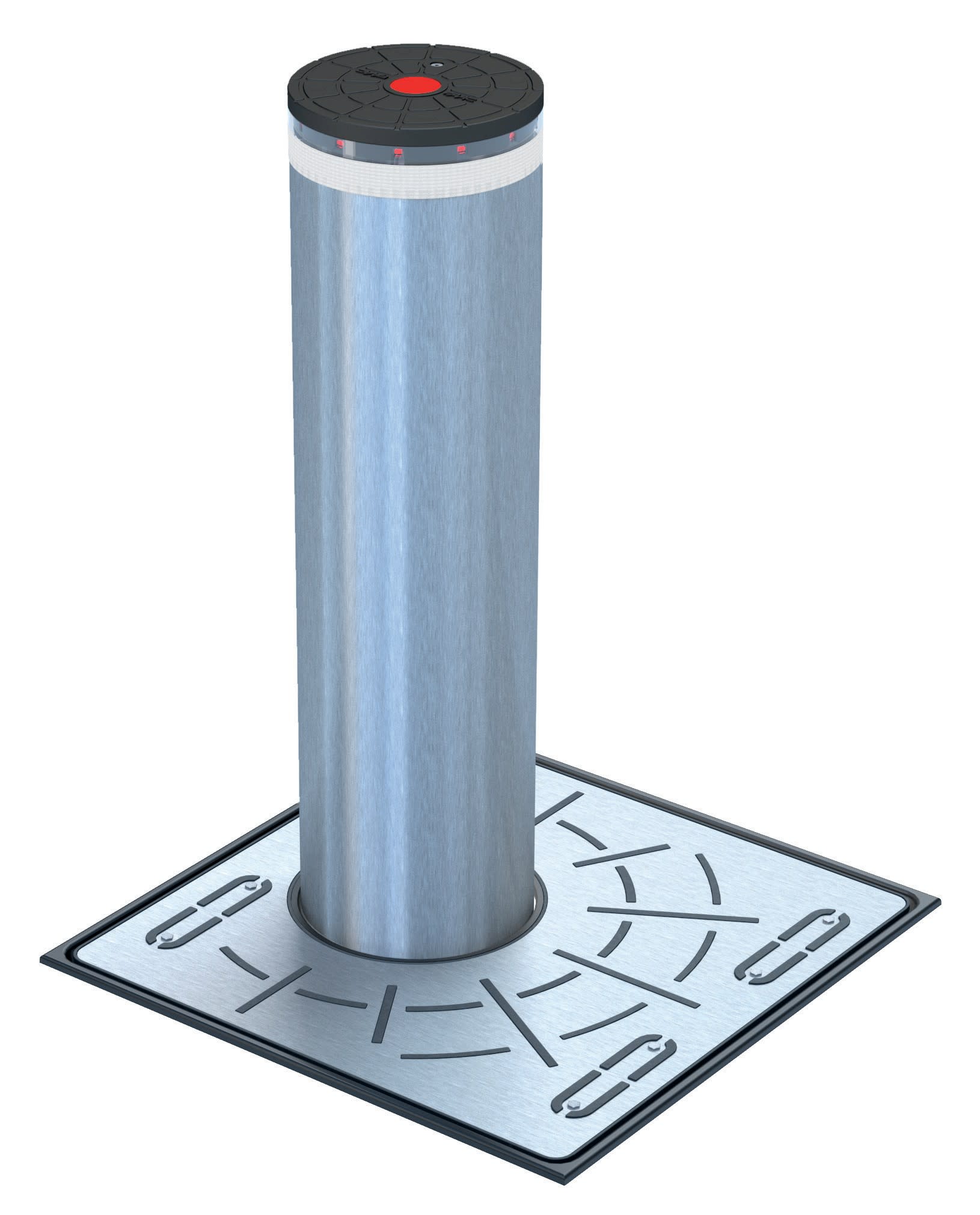 Faac - js48 ha efo h1000mm acier peint ral7021 avec led et cylindre.