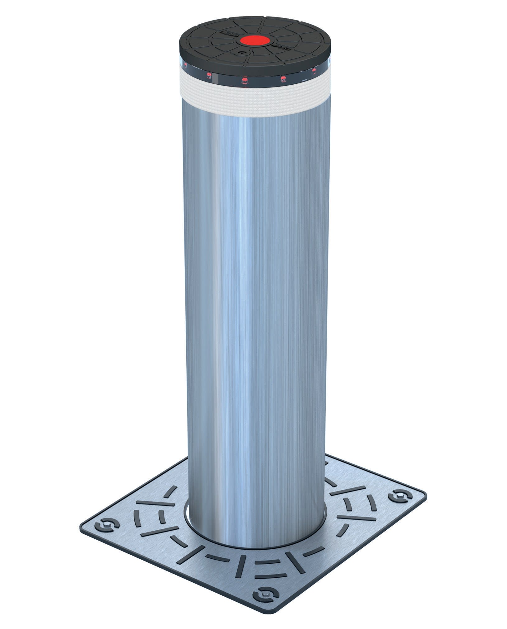 Faac - js80 f h1000mm acier inox aisi 316 avec led et cylindre.