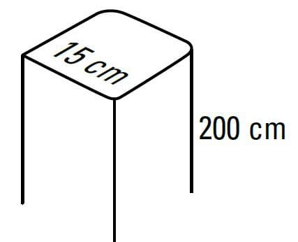Faac - s2500i - poteau en aluminium l15xh200cm brut