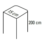 Faac - s2500i - poteau en aluminium l15xh200cm brut