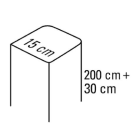 Faac - s2500i - poteau en aluminium l15xh200cm brut. a sceller.