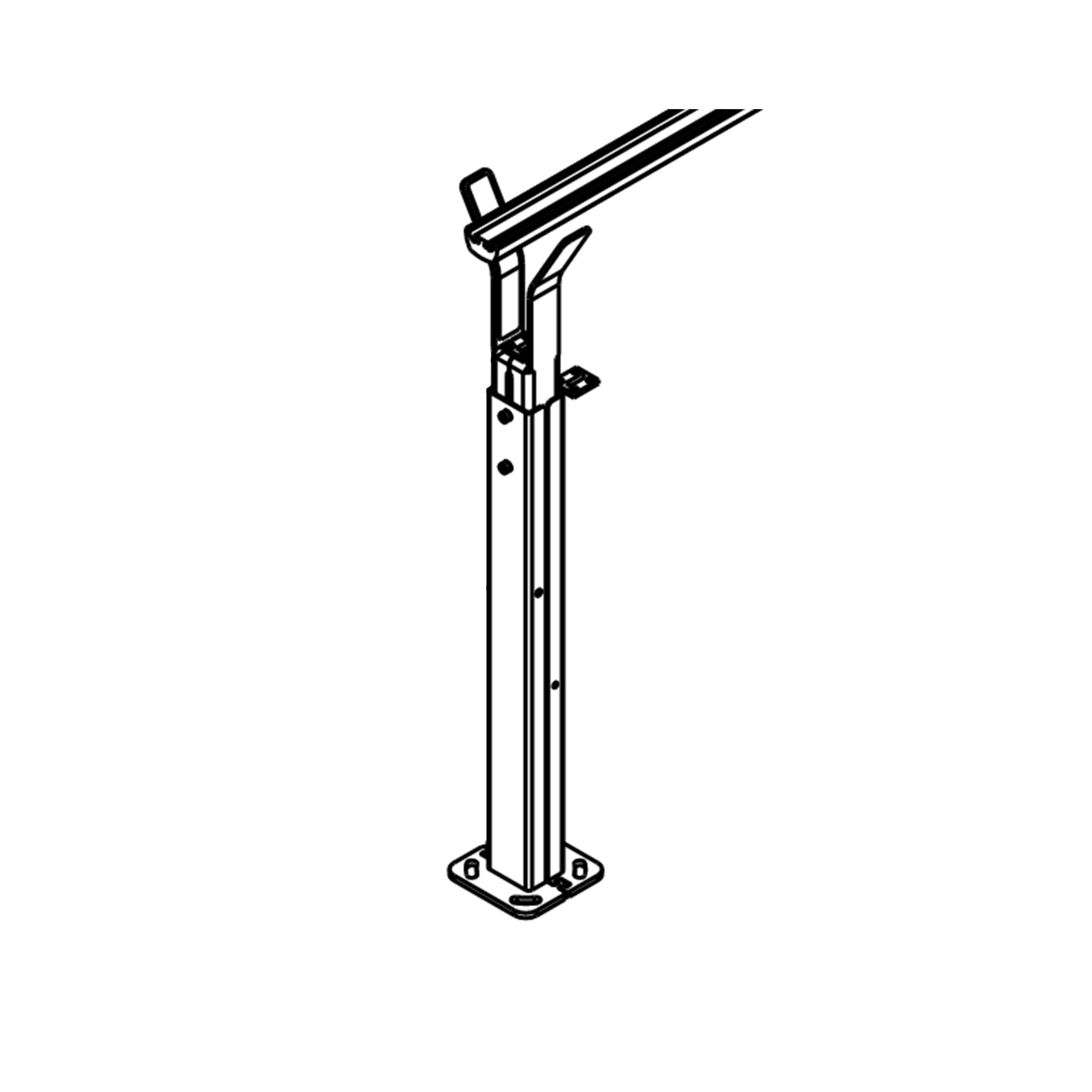 Faac - poteau de support de lisse avec verrouillage (apv01)