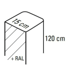 Faac - c4000i - poteau en aluminium l15xh120cm. ral a choisir. a encastrer.
