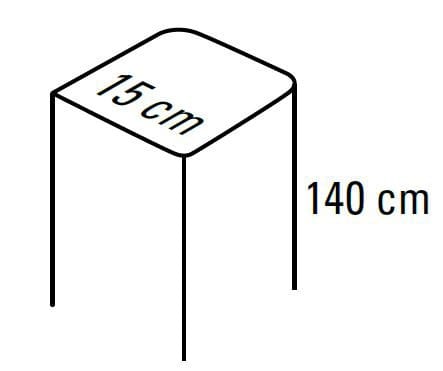 Faac - c4000i - poteau en aluminium l15xh140cm brut. a encastrer.