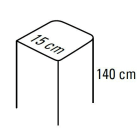 Faac - c4000i - poteau en aluminium l15xh140cm brut. a encastrer.