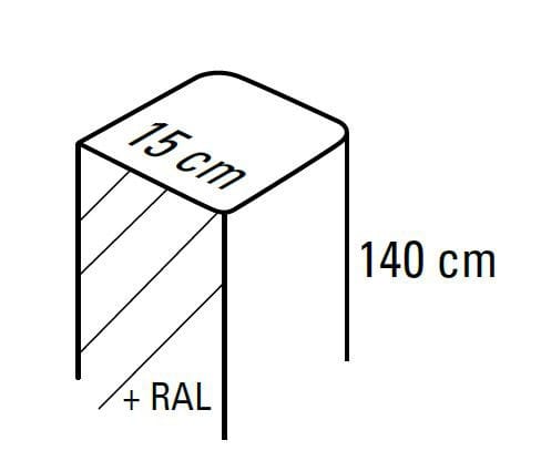 Faac - c4000i - poteau en aluminium l15xh140cm. ral a choisir. a encastrer.